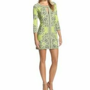 BCBG Max Azria Printed Keyhole Sheath